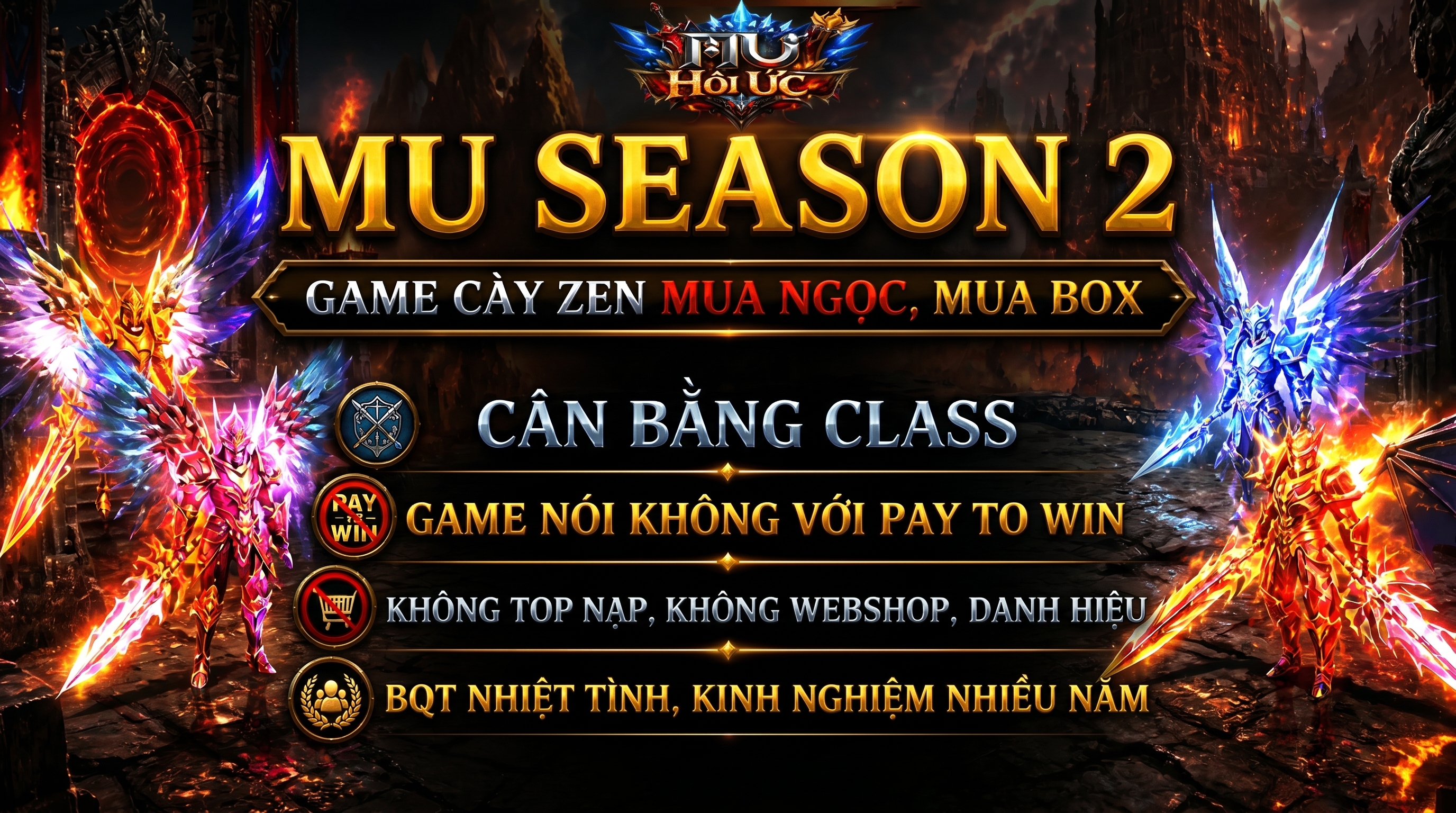 Banner MU-SS2 thông tin reset, mốc điểm nhân vật và nội dung máy chủ